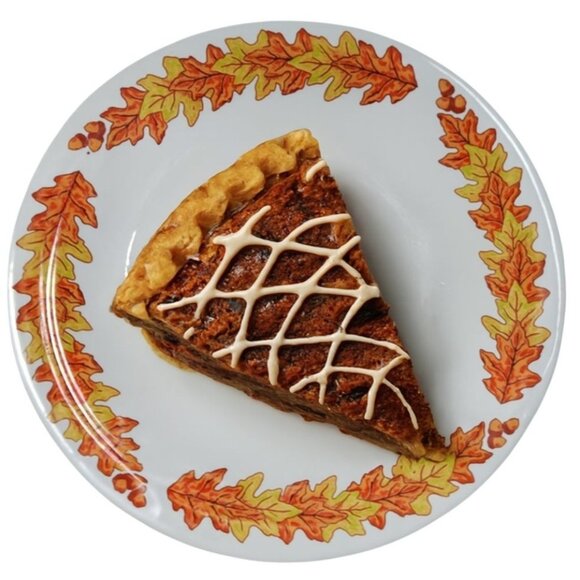 Fiestaware Fiesta Fall Leaves Acorn Ceramic Luncheon Plate 9" Classic Rim White - Picture 1 of 16